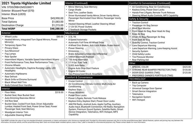 Used 2021 Toyota Highlander Limited image 10