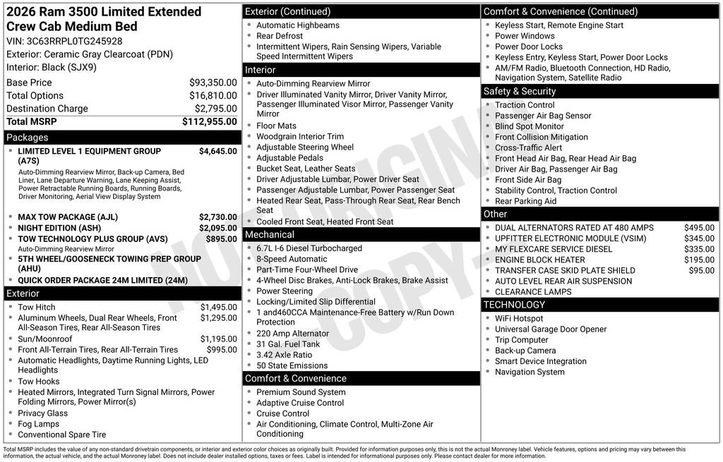 New 2026 RAM 3500 Limited AWD/4WD image 5