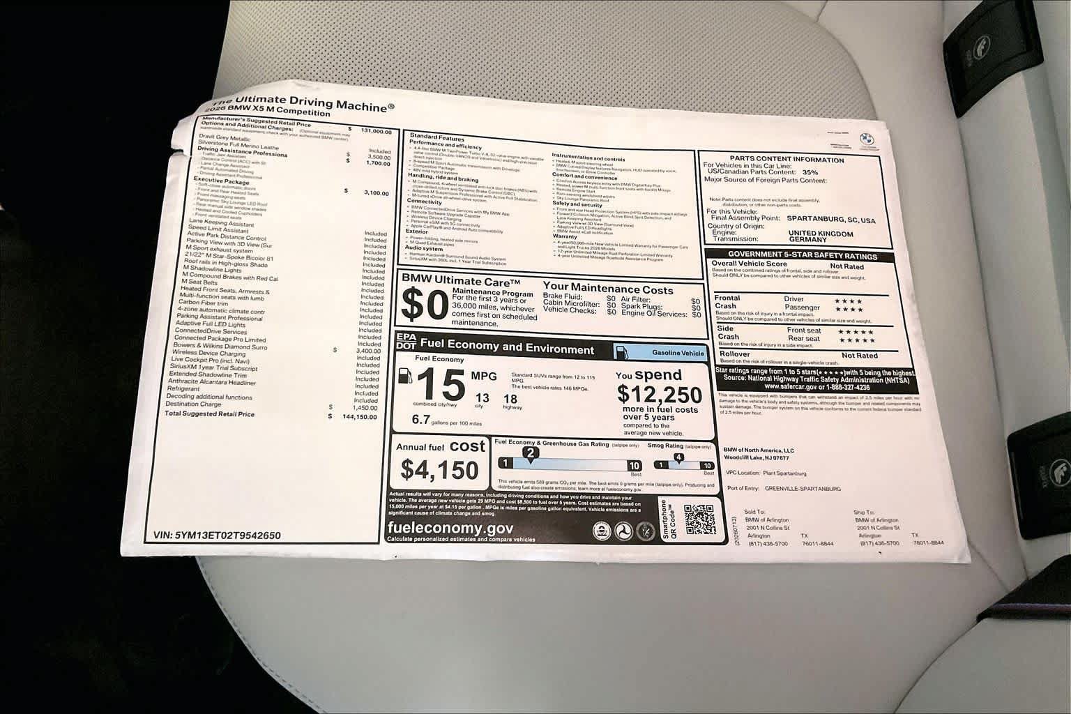 New 2026 BMW X5 M Competition w/ Executive Package AWD/4WD image 19
