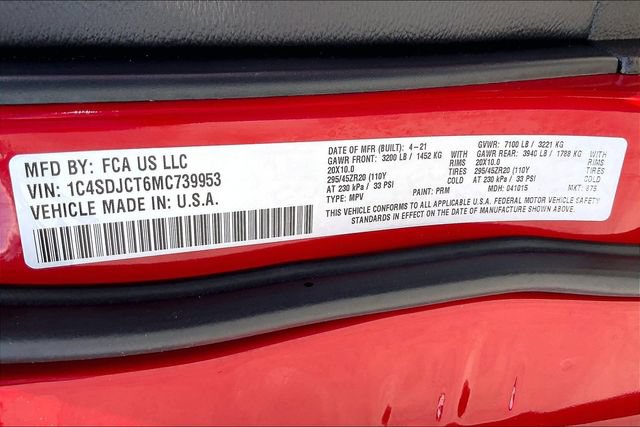 Used 2021 Dodge Durango R/T w/ Tow 'N Go Package AWD/4WD image 33