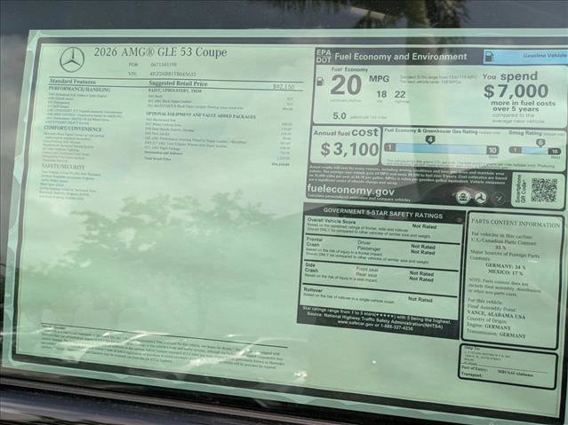 New 2026 Mercedes-Benz GLE 53 AMG 4MATIC Coupe image 16