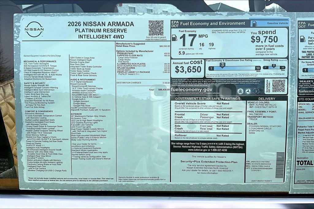 New 2026 Nissan Armada Platinum Reserve image 14