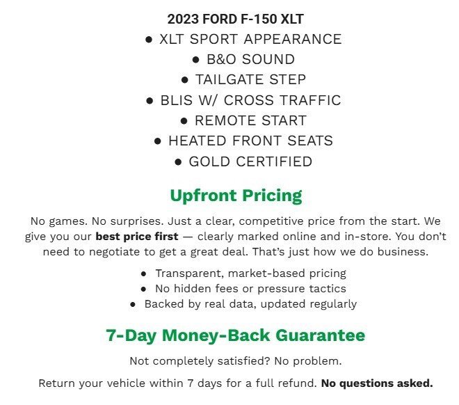 Certified 2023 Ford F150 XLT w/ Equipment Group 302A High image 2