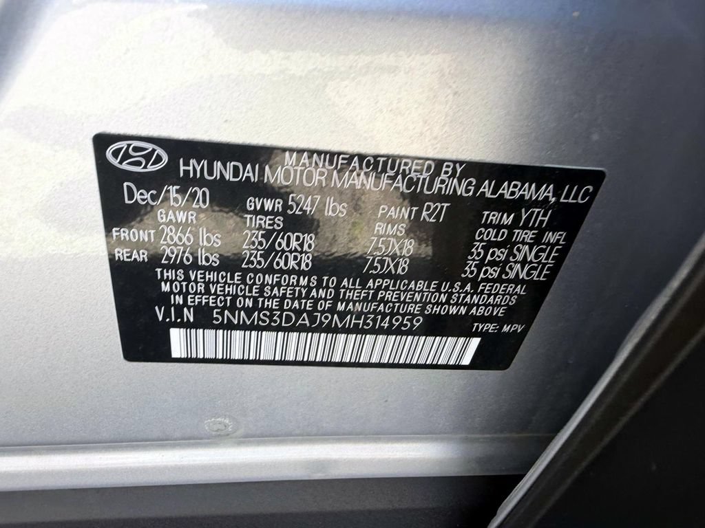 Used 2021 Hyundai Santa Fe SEL w/ Convenience + Premium Package AWD/4WD image 19