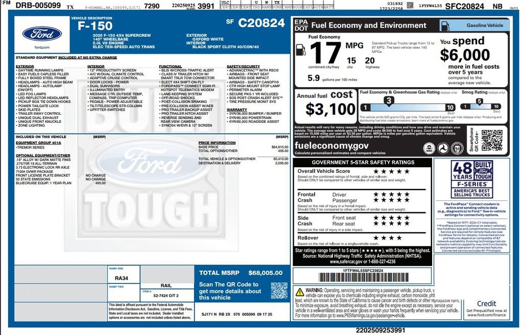 Used 2025 Ford F150 Tremor AWD/4WD image 4