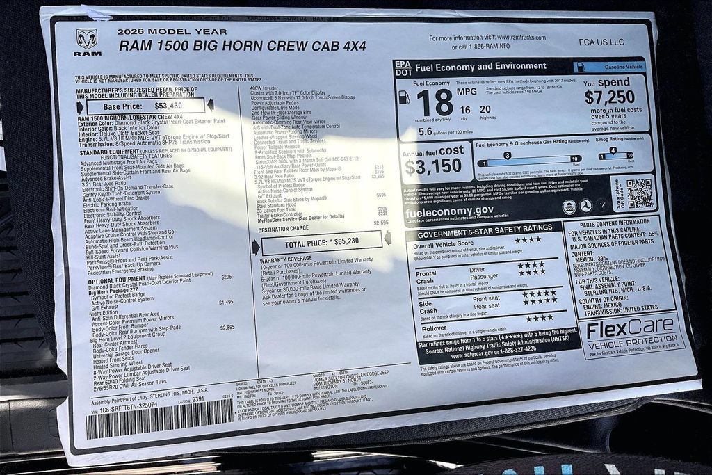 New 2026 RAM 1500 Big Horn AWD/4WD image 14