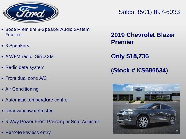 Used 2019 Chevrolet Blazer Premier w/ Sun and Wheels Package AWD/4WD image 18