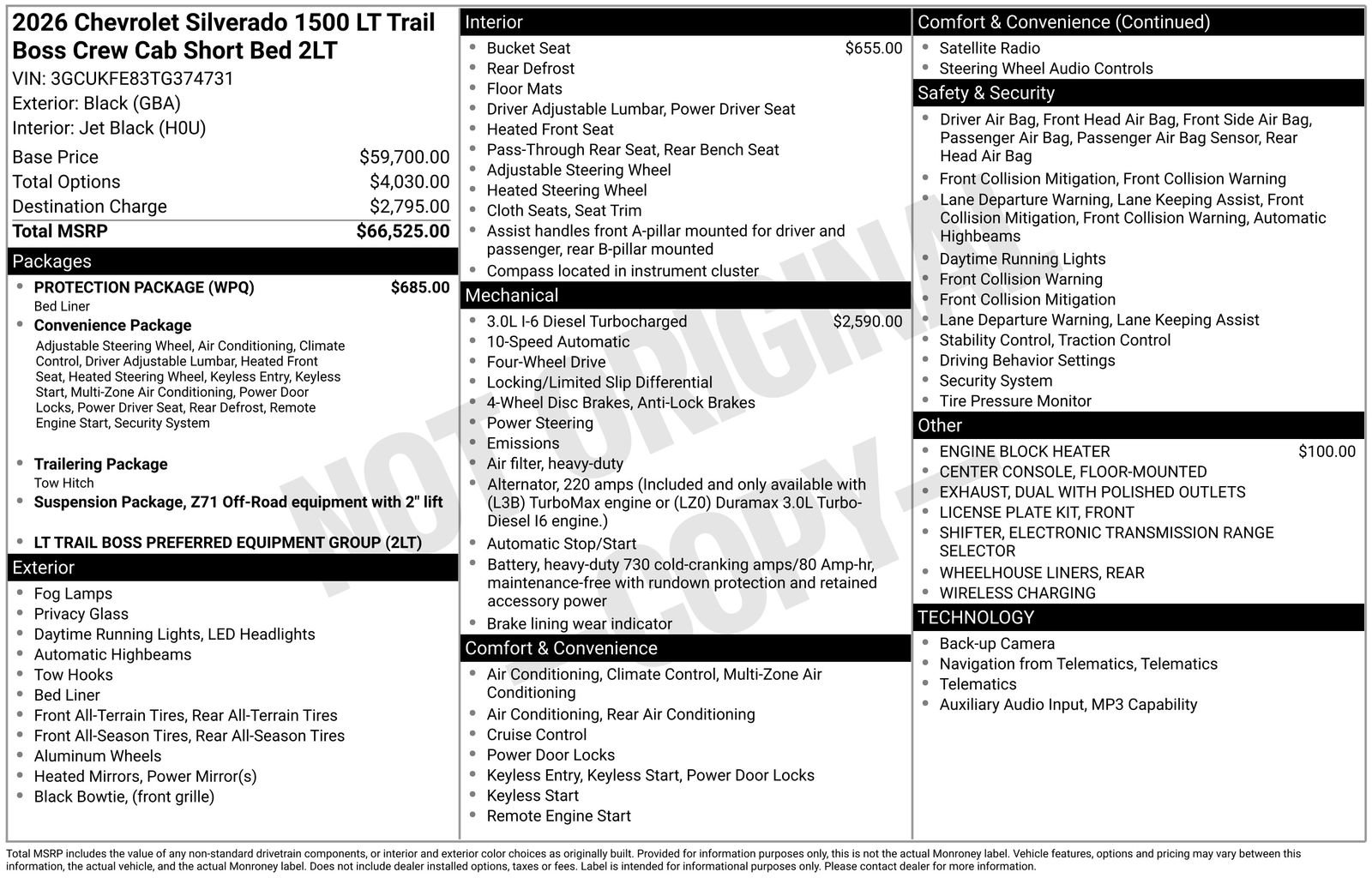 New 2026 Chevrolet Silverado 1500 LT Trail Boss w/ Protection Package AWD/4WD image 32