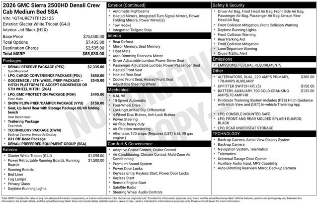 New 2026 GMC Sierra 2500 Denali w/ Denali Reserve Package image 28