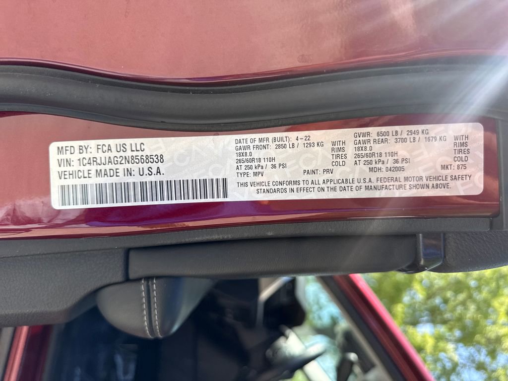 Used 2022 Jeep Grand Cherokee L Laredo w/ Luxury Tech Group I RWD image 36