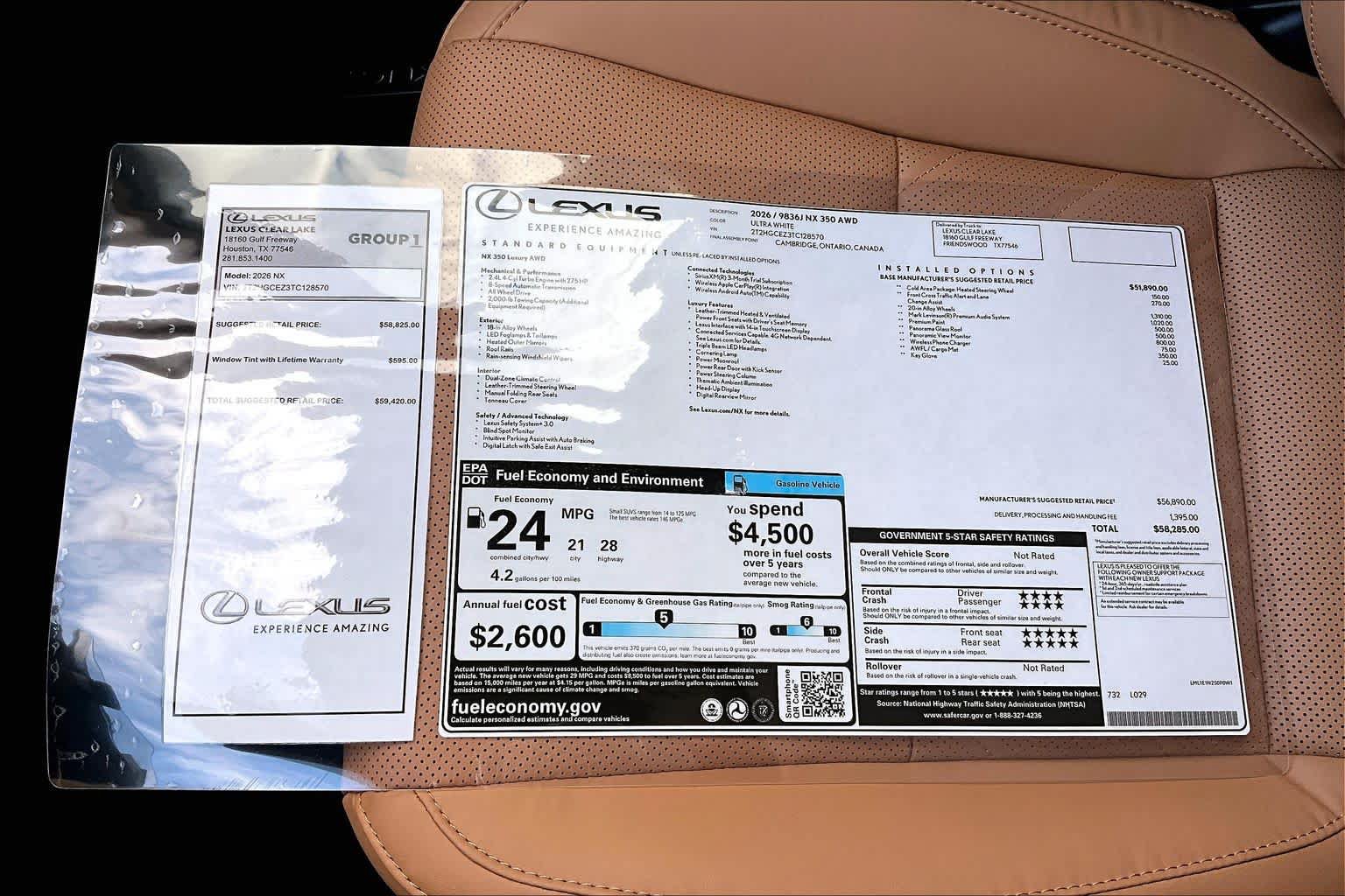 New 2026 Lexus NX 350 AWD w/ Luxury Package image 21