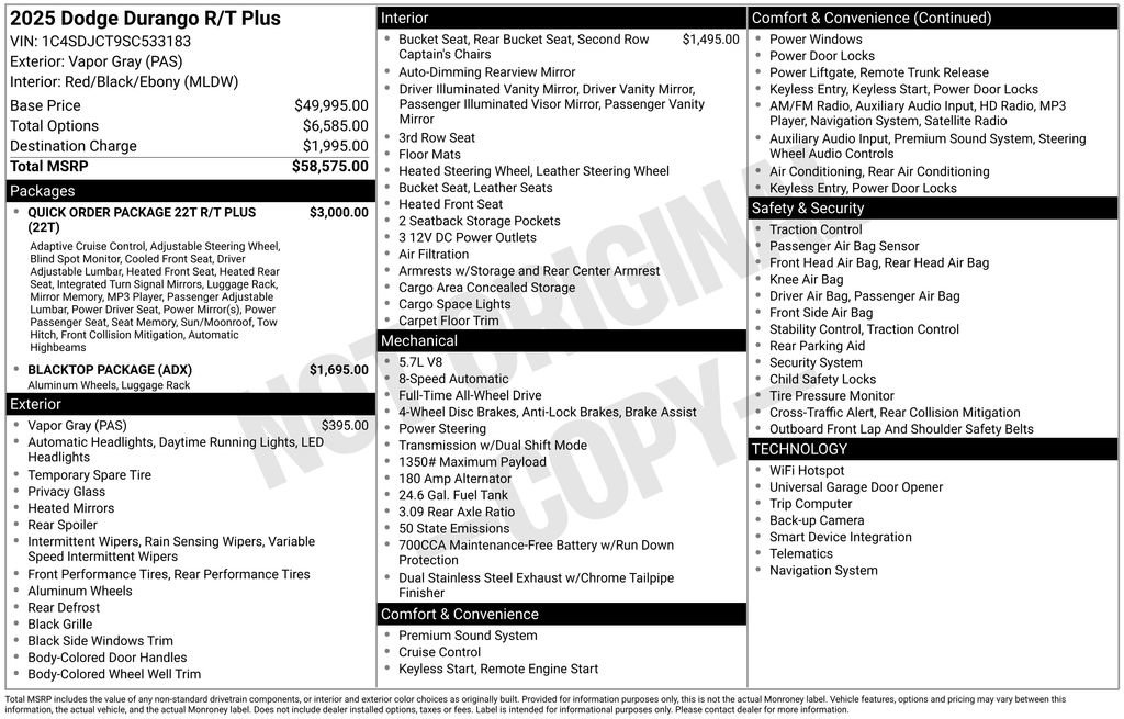 Used 2025 Dodge Durango R/T image 60