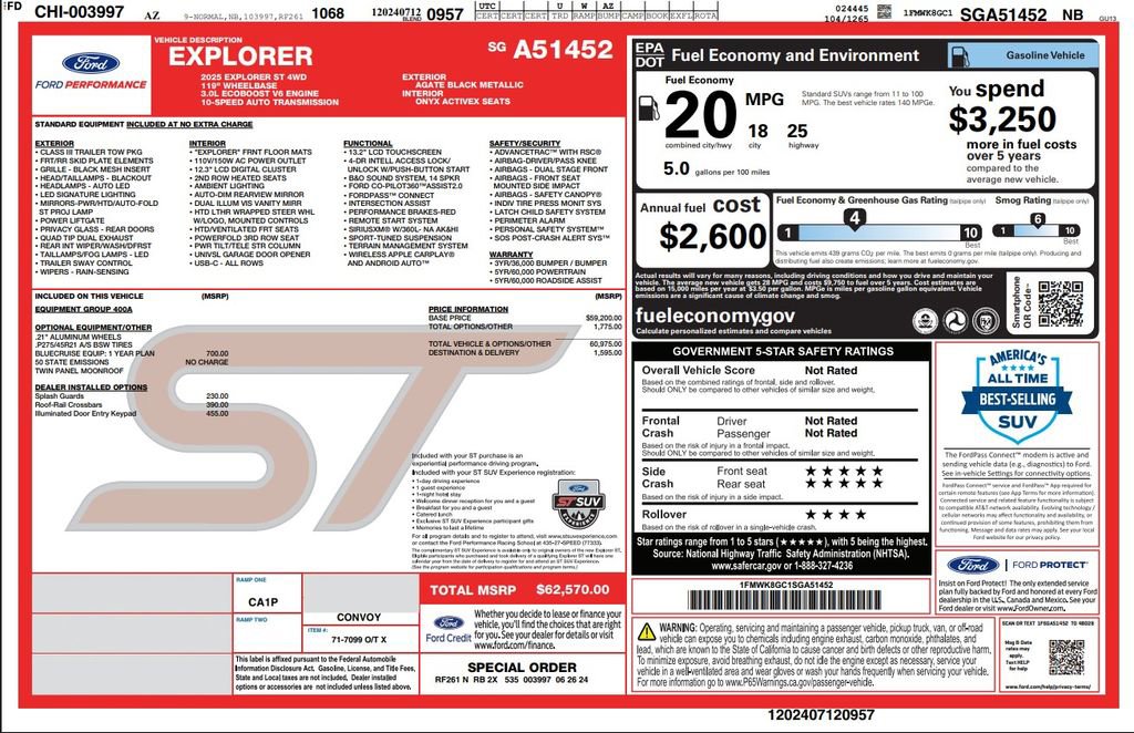 Used 2025 Ford Explorer ST AWD/4WD image 4