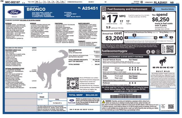 Certified 2024 Ford Bronco Badlands image 36