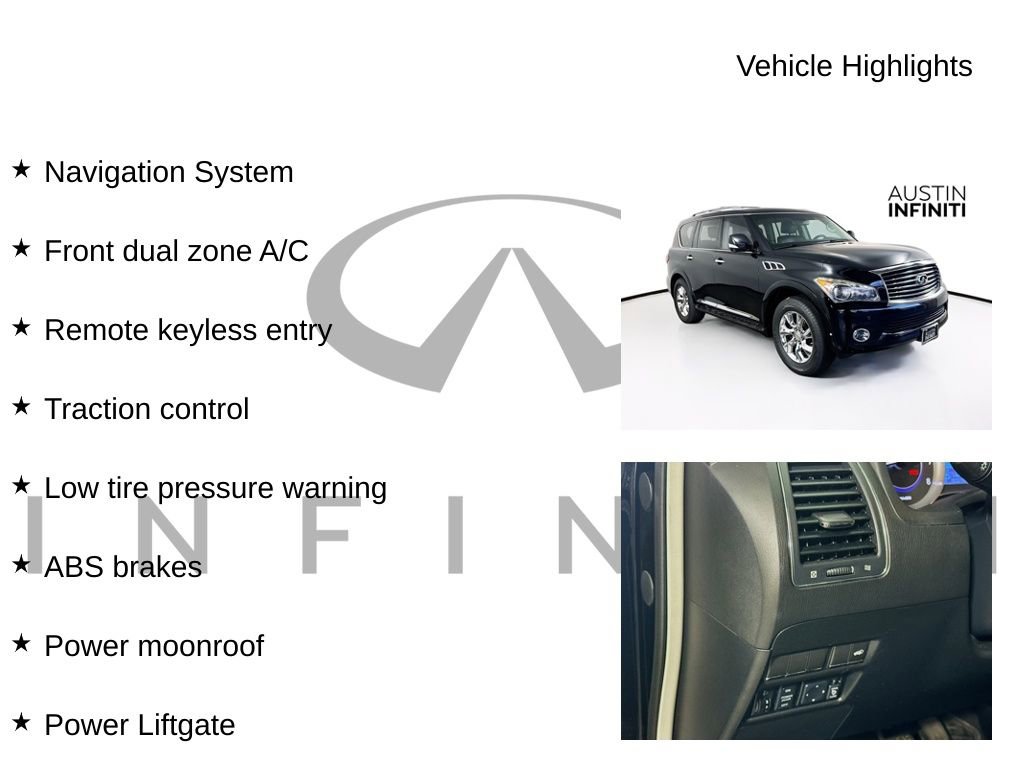 Used 2012 INFINITI QX56 2WD w/ Theater Pkg image 5