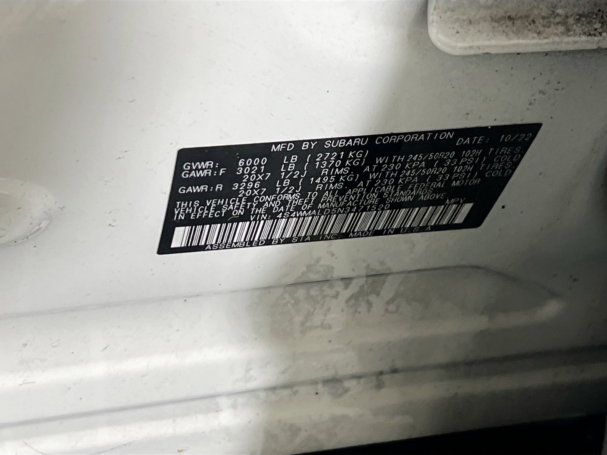 Used 2022 Subaru Ascent Limited w/ Technology Package image 34