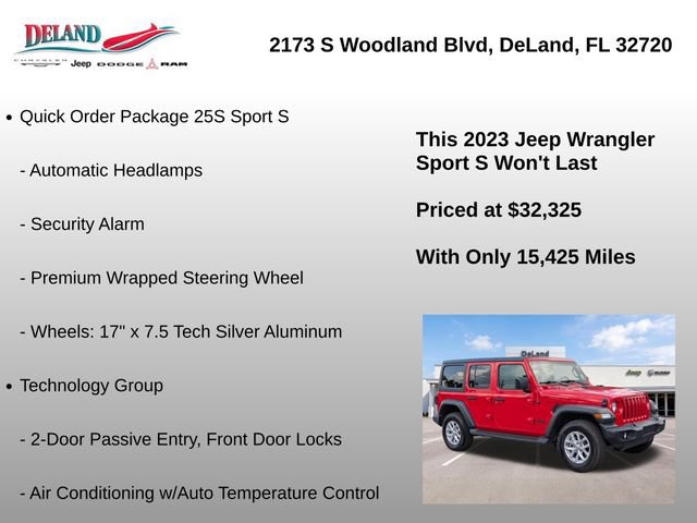 Used 2023 Jeep Wrangler Unlimited Sport AWD/4WD image 12