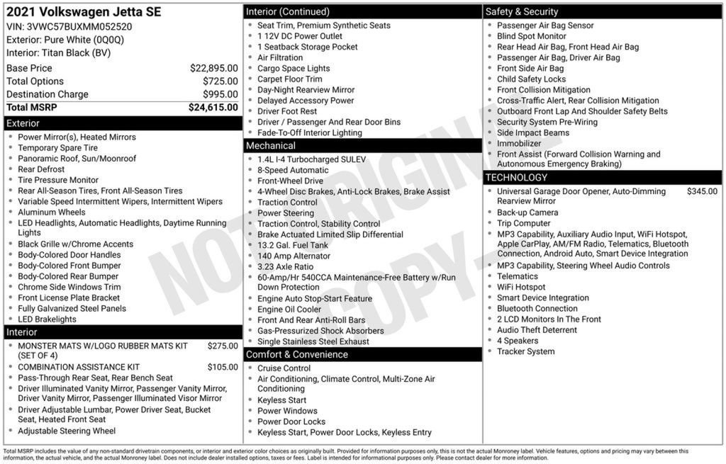 Used 2021 Volkswagen Jetta SE FWD image 8