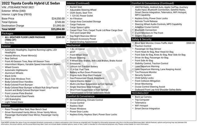 Used 2022 Toyota Corolla LE image 36