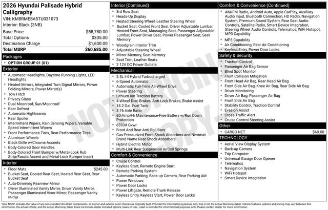 Used 2026 Hyundai Palisade Calligraphy AWD/4WD image 33