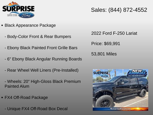 Used 2022 Ford F250 Lariat w/ Black Appearance Package AWD/4WD image 6