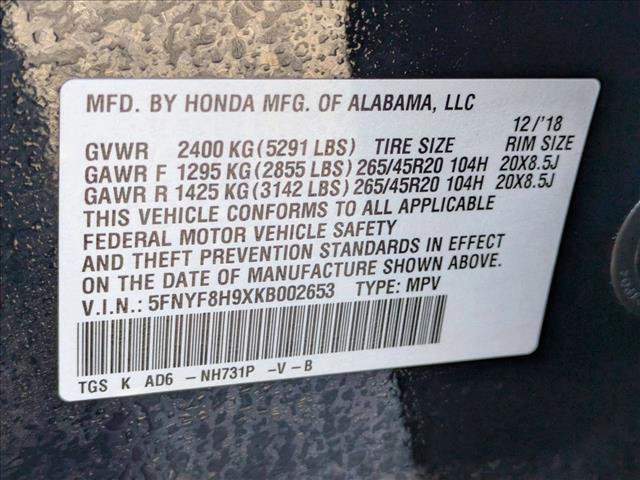 Used 2019 Honda Passport Touring image 16