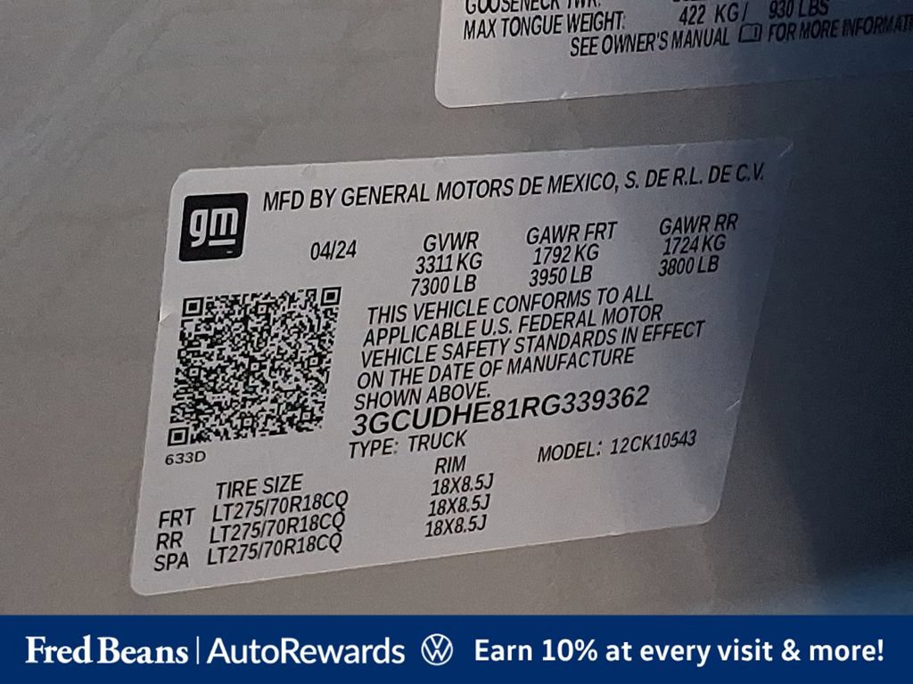 Used 2024 Chevrolet Silverado 1500 ZR2 w/ Technology Package AWD/4WD image 34