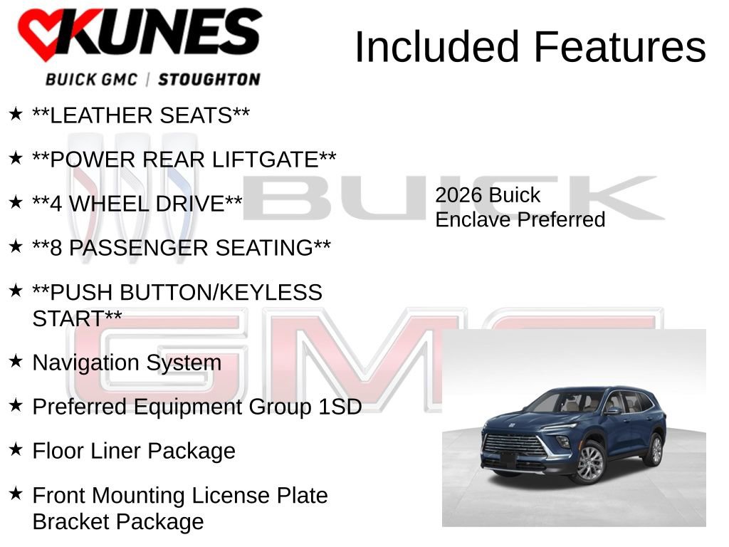 New 2026 Buick Enclave Preferred w/ Power Package image 3