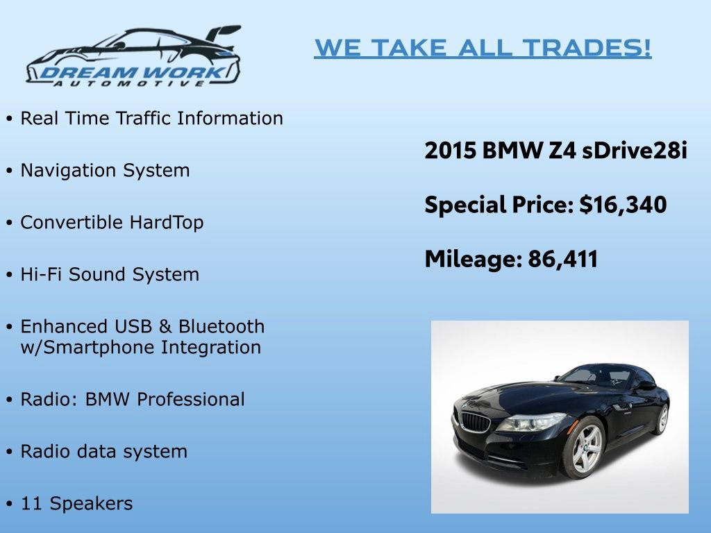 Used 2015 BMW Z4 sDrive28i image 2