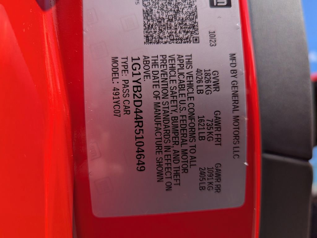 Used 2024 Chevrolet Corvette Stingray Preferred Cpe w/ 2LT image 35