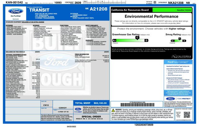 Used 2022 Ford Transit 350 148 High Roof Extended DRW w/ Exterior Upgrade Package RWD image 3