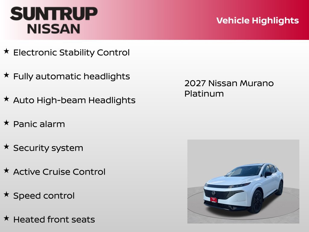 New 2027 Nissan Murano Platinum AWD/4WD image 28