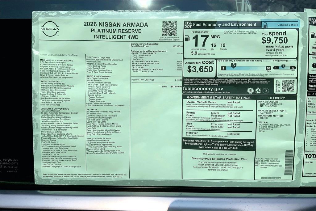 New 2026 Nissan Armada Platinum Reserve image 14