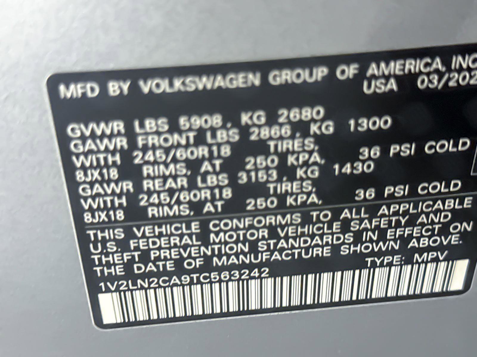 New 2026 Volkswagen Atlas SE image 28