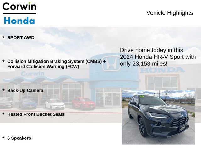 Used 2024 Honda HR-V Sport image 6