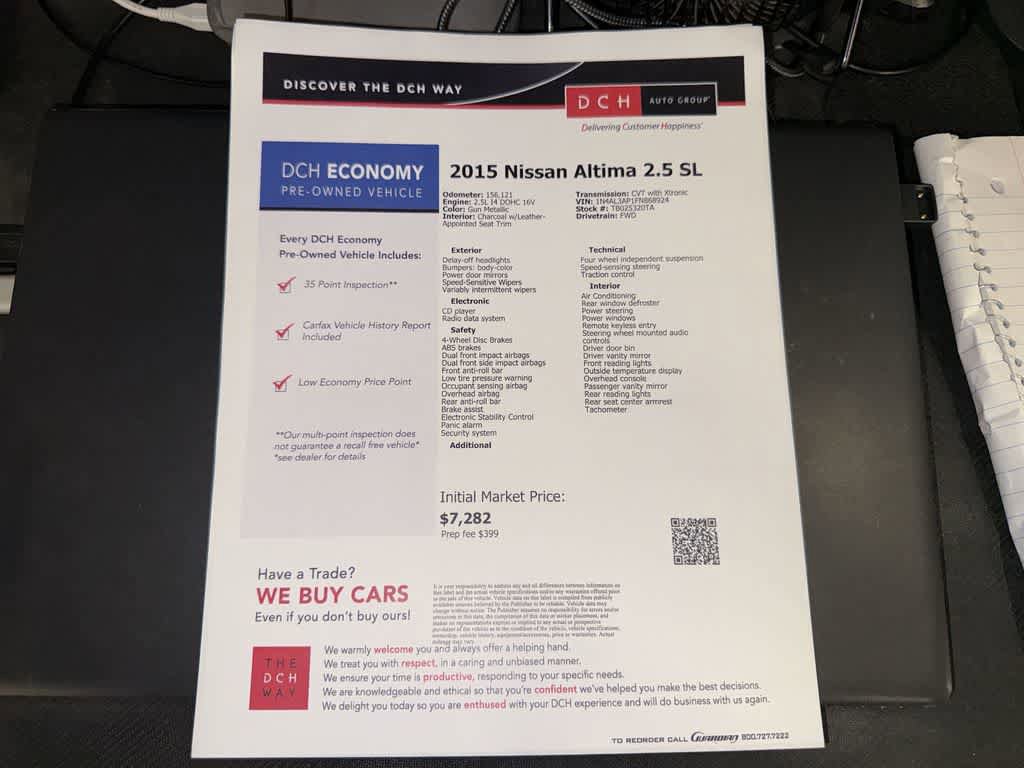 Used 2015 Nissan Altima 2.5 SL w/ Technology Package FWD image 13