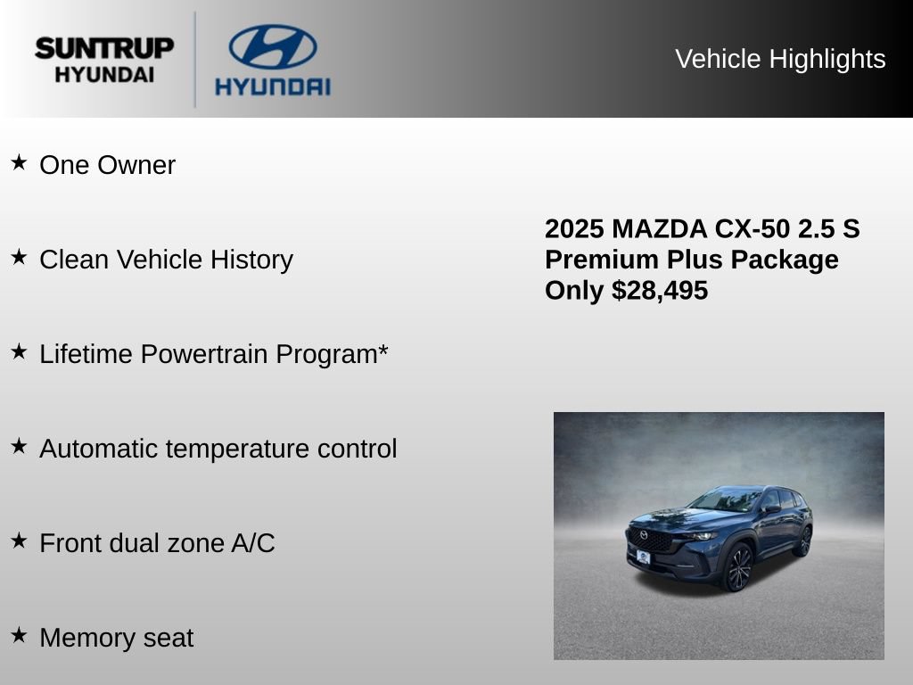 Used 2025 MAZDA CX-50 AWD 2.5 S w/ Premium Plus Pkg image 8