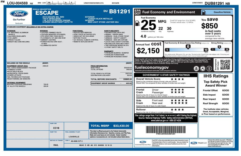Used 2013 Ford Escape SEL AWD/4WD image 11