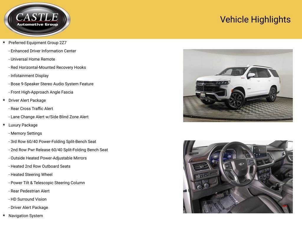 Used 2022 Chevrolet Tahoe Z71 w/ Luxury Package AWD/4WD image 8