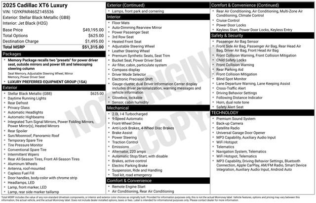 Certified 2025 Cadillac XT6 Luxury FWD image 40