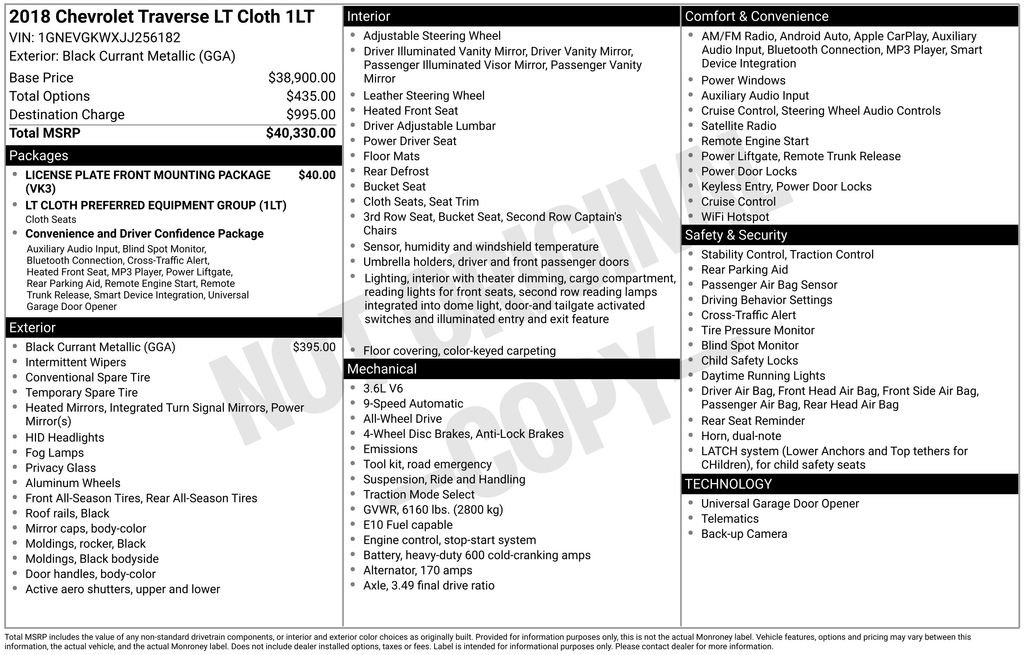 Used 2018 Chevrolet Traverse LT image 35