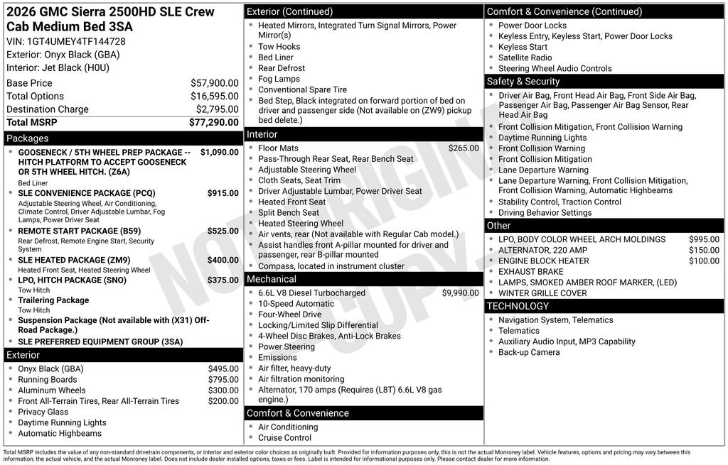 New 2026 GMC Sierra 2500 SLE AWD/4WD image 24