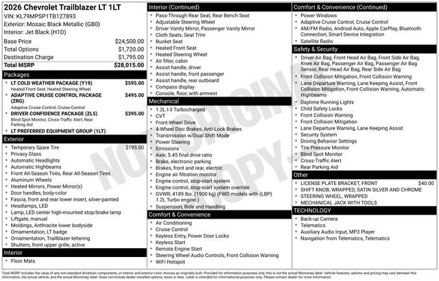 New 2026 Chevrolet TrailBlazer LT w/ LT Cold Weather Package image 6