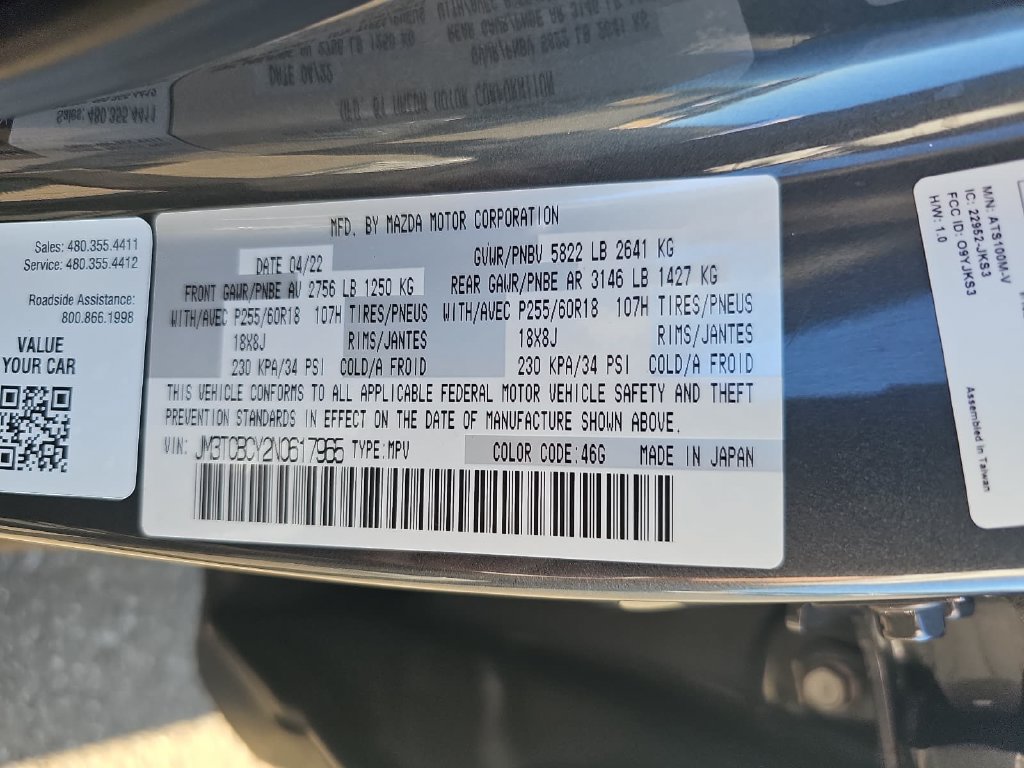 Used 2022 MAZDA CX-9 Touring w/ Touring Premium Package AWD/4WD image 43