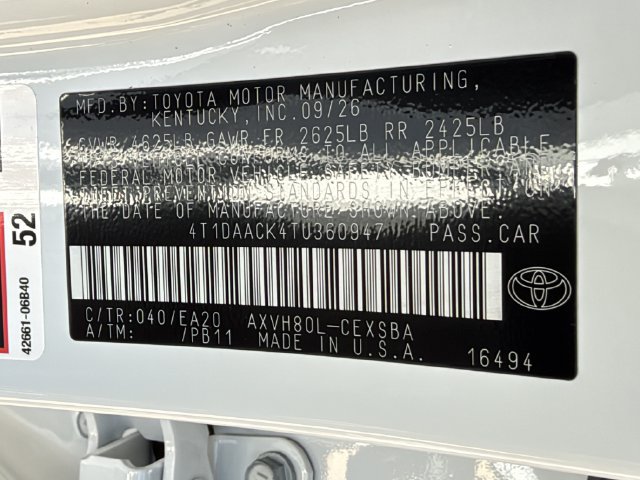 New 2026 Toyota Camry SE FWD image 25