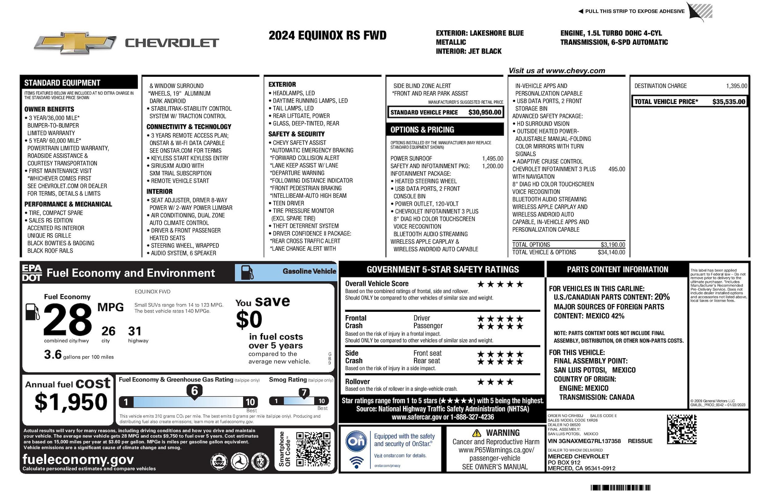 Used 2024 Chevrolet Equinox RS FWD image 25