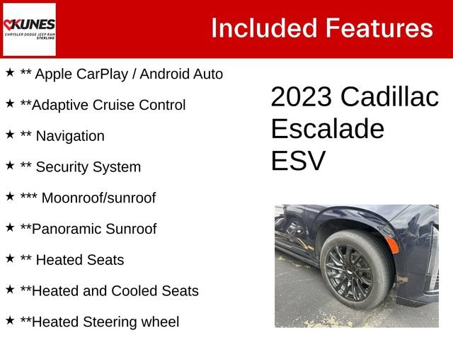 Used 2023 Cadillac Escalade ESV Sport Platinum w/ LPO, ONYX Package AWD/4WD image 4