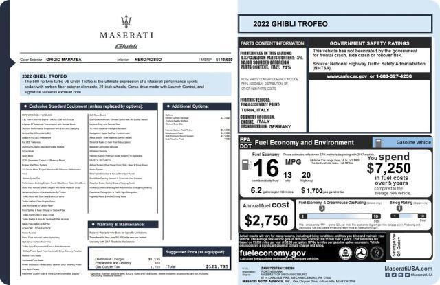 Used 2022 Maserati Ghibli Trofeo RWD image 5