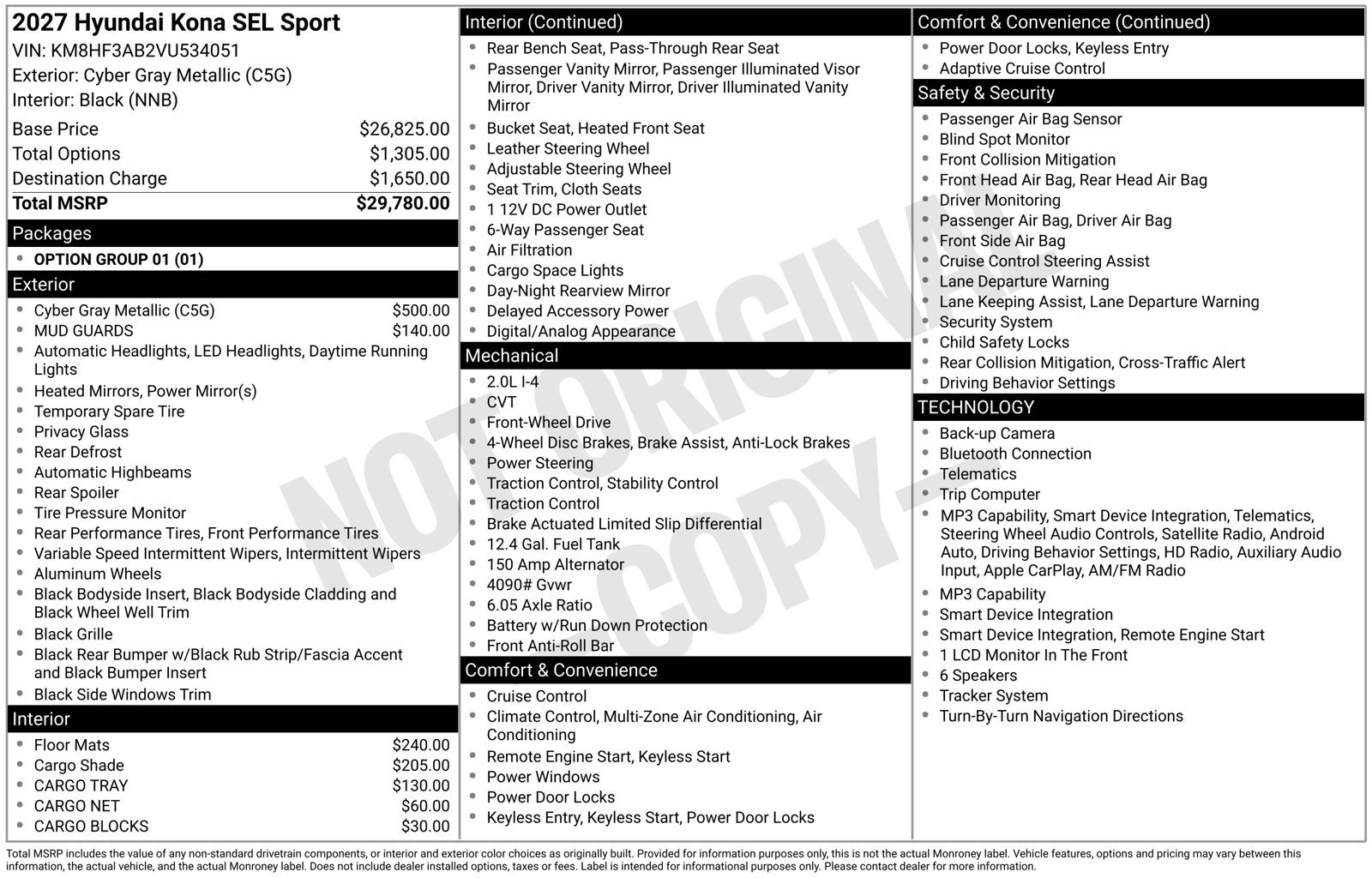 New 2027 Hyundai Kona SEL Sport FWD image 18