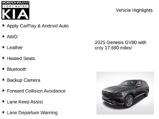 Used 2025 Genesis GV80 2.5T Standard AWD/4WD image 7